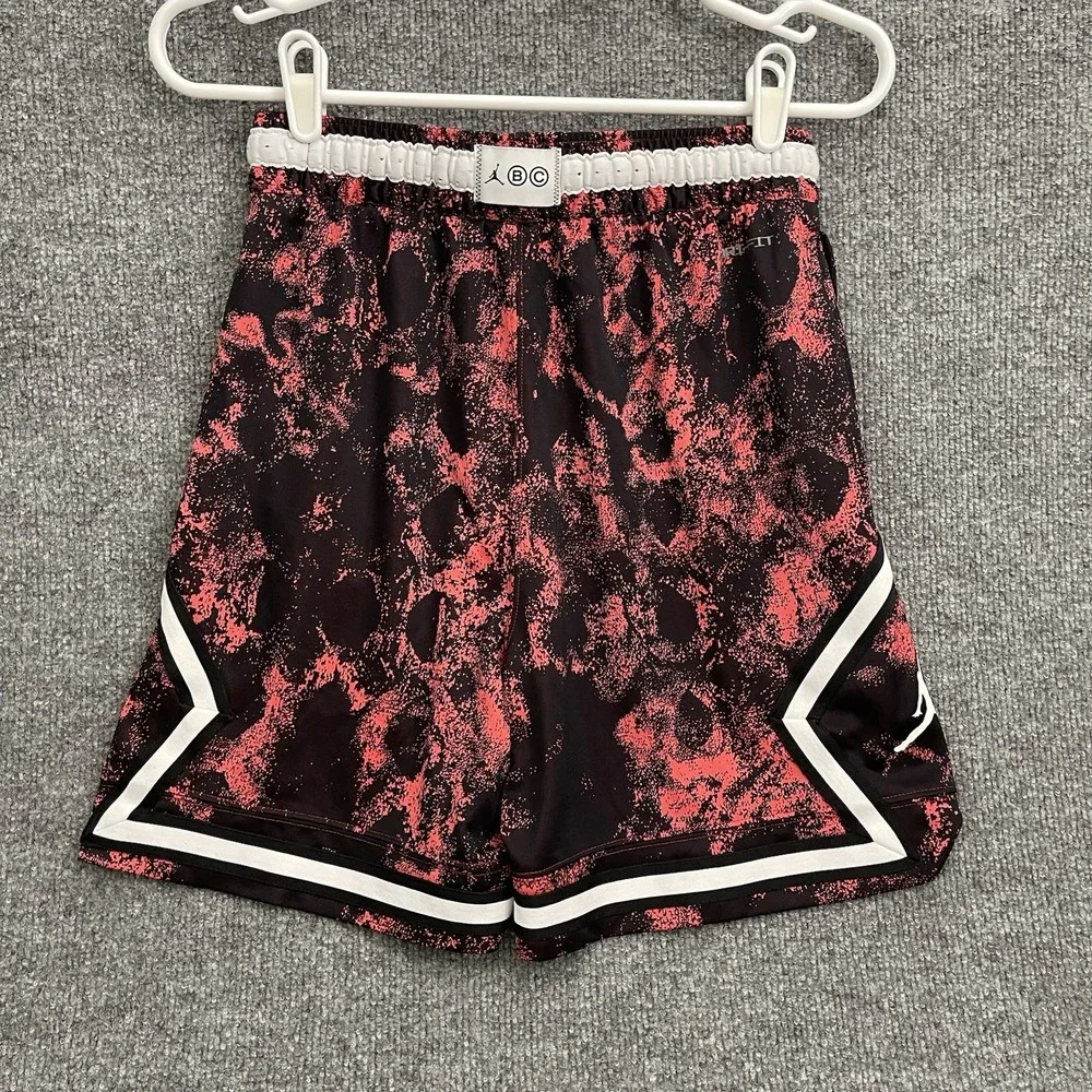 Air Jordan Nike Diamond Basketball Shorts Mens Sz S White Red